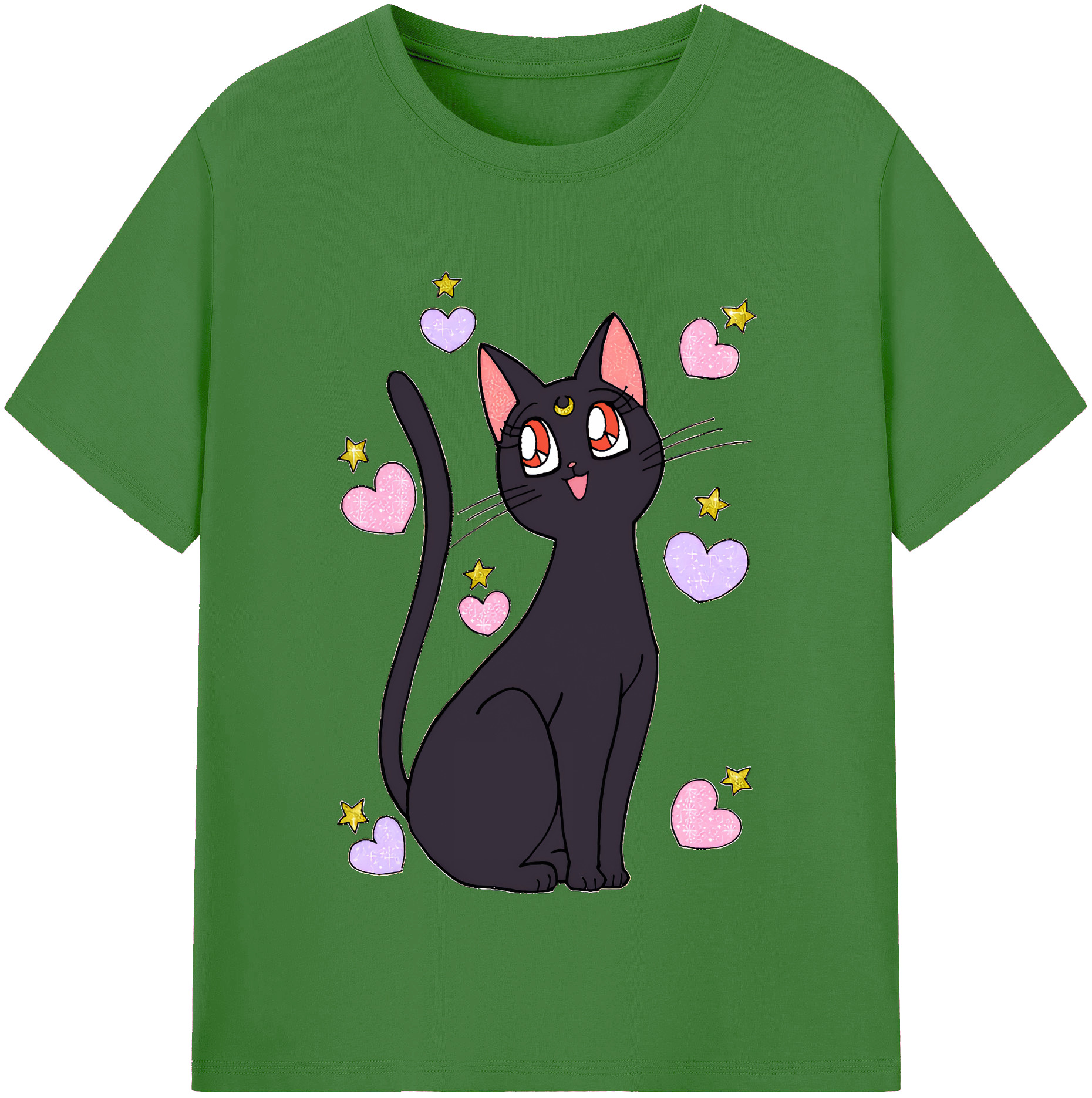 （画像用） 美少女戦士セーラームーン Sailor Moon レディースカジュアルプリントTシャツ（綿100％）